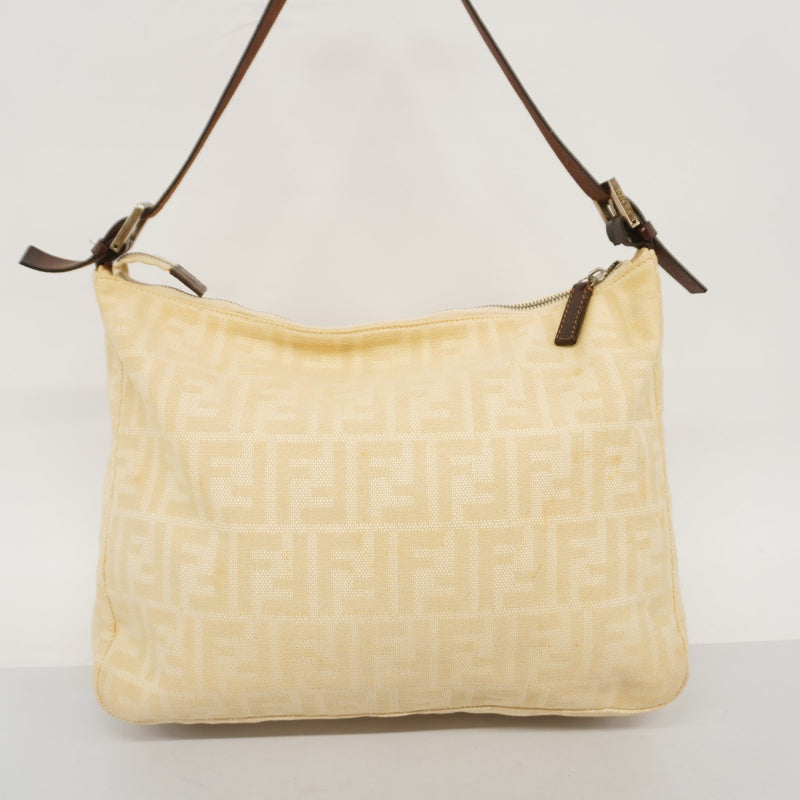 6bb2061】フェンディ ショルダーバッグ ズッカ キャンバス ベージュ