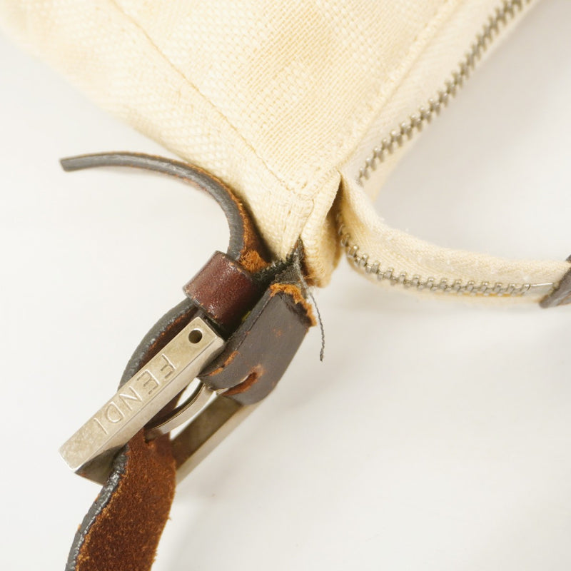 6bb2061】フェンディ ショルダーバッグ ズッカ キャンバス ベージュ