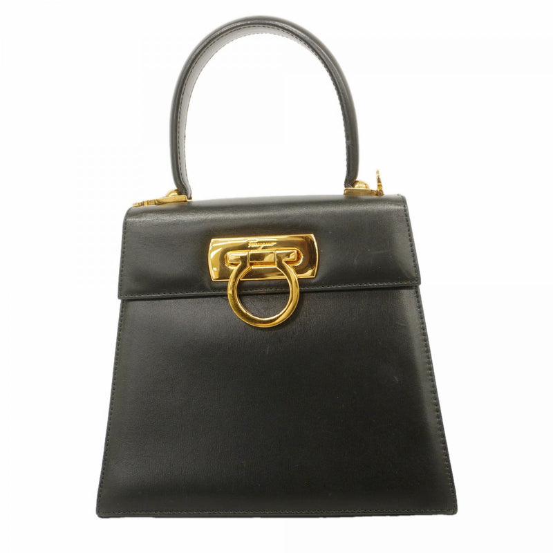 6bb2063】サルヴァトーレフェラガモ ハンドバッグ ガンチーニ レザー