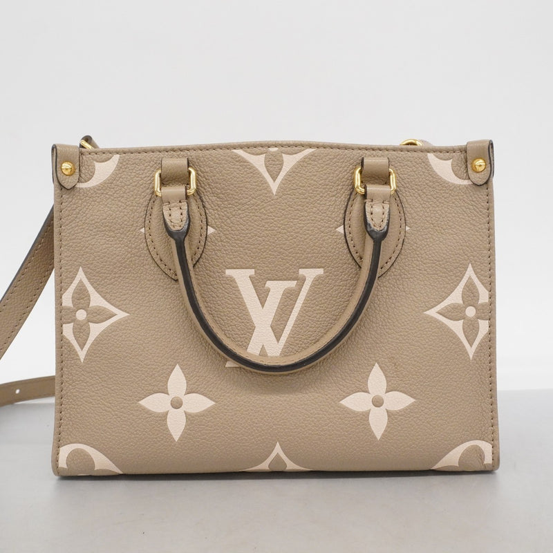 ★在庫処分★最終価格★SALE【6bb2164】ルイヴィトン ハンドバッグ モノグラム・アンプラント バイカラー オンザゴーPM M45779 トゥルトレール/クレーム 2wayバッグ【中古】レディース