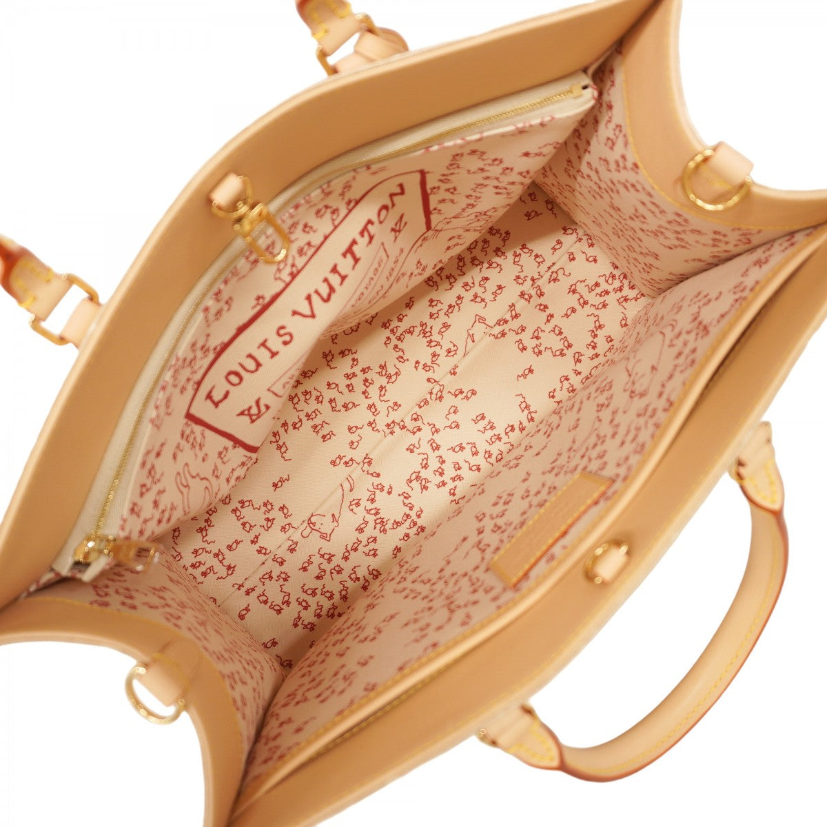 ★在庫処分★最終価格★SALE【6bb2236】ルイヴィトン トートバッグ モノグラム ミャオウグラム オンザゴーオーガナイザー M15136 ベージュ 2wayバッグ【中古】レディース
