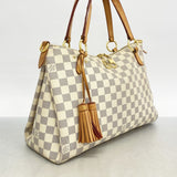 【6bb2308-k】ルイヴィトン ハンドバッグ ダミエ・アズール リミントン N40022 ホワイト ローズバレリーヌ【中古】レディース