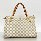 【6bb2308-k】ルイヴィトン ハンドバッグ ダミエ・アズール リミントン N40022 ホワイト ローズバレリーヌ【中古】レディース