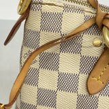 【6bb2308-k】ルイヴィトン ハンドバッグ ダミエ・アズール リミントン N40022 ホワイト ローズバレリーヌ【中古】レディース