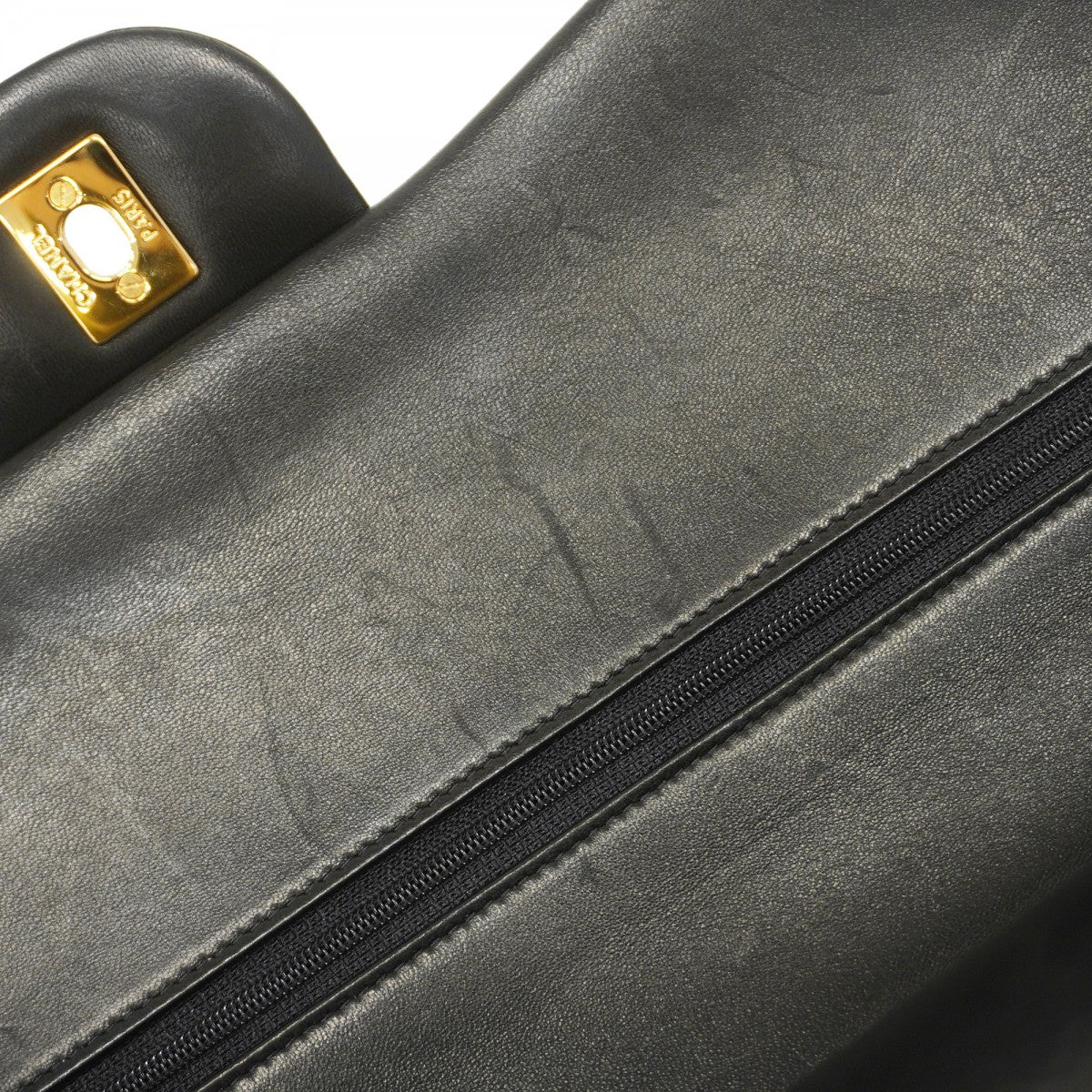 ★在庫処分★最終価格★SALE【6bb2358】シャネル ショルダーバッグ デカマトラッセ Wフラップ Wチェーン ラムスキン ブラック ゴールド金具【中古】レディース