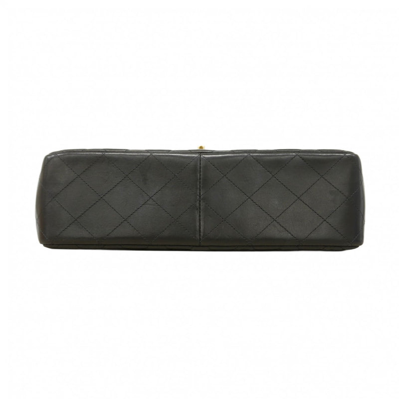 ★在庫処分★最終価格★SALE【6bb2358】シャネル ショルダーバッグ デカマトラッセ Wフラップ Wチェーン ラムスキン ブラック ゴールド金具【中古】レディース