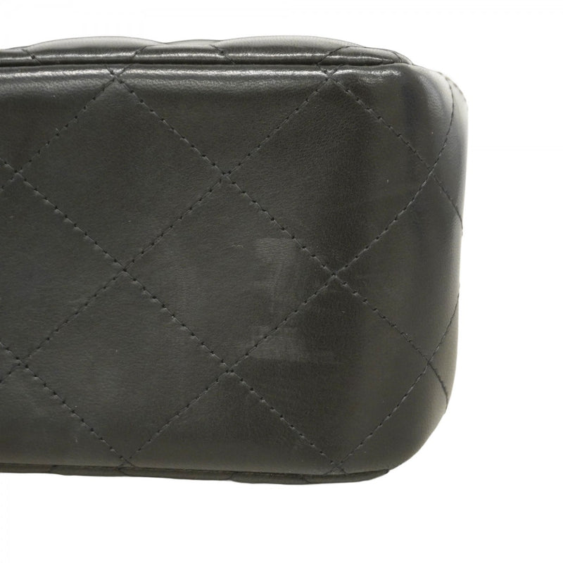 ★在庫処分★最終価格★SALE【6bb2358】シャネル ショルダーバッグ デカマトラッセ Wフラップ Wチェーン ラムスキン ブラック ゴールド金具【中古】レディース