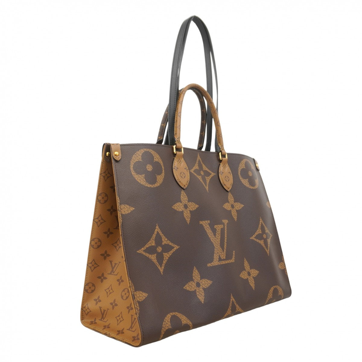 ★在庫処分★最終価格【6bb2546】ルイヴィトン トートバッグ モノグラム・ジャイアント リバース オンザゴーGM M45320 ブラウン 2wayバッグ【中古】レディース