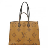 ★在庫処分★最終価格【6bb2546】ルイヴィトン トートバッグ モノグラム・ジャイアント リバース オンザゴーGM M45320 ブラウン 2wayバッグ【中古】レディース