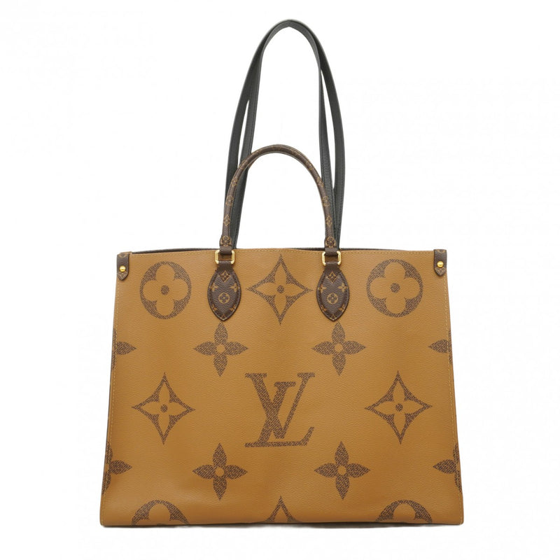 ★在庫処分★最終価格【6bb2546】ルイヴィトン トートバッグ モノグラム・ジャイアント リバース オンザゴーGM M45320 ブラウン 2wayバッグ【中古】レディース