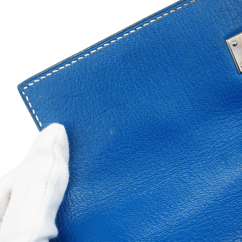 ★在庫処分★最終価格★SALE【6bb2676】エルメス ハンドバッグ ケリー28 キャンディ ヴォーエプソン ブルーエレクトリック/ブルーイズミール シルバー金具 □O刻印 2wayバッグ【中古】レディース