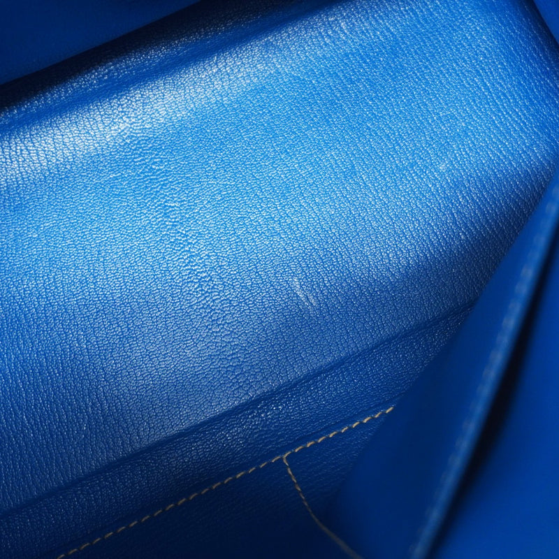 ★在庫処分★最終価格★SALE【6bb2676】エルメス ハンドバッグ ケリー28 キャンディ ヴォーエプソン ブルーエレクトリック/ブルーイズミール シルバー金具 □O刻印 2wayバッグ【中古】レディース