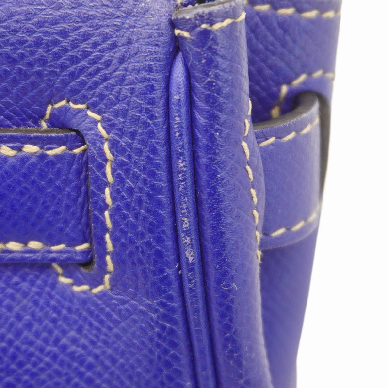 ★在庫処分★最終価格★SALE【6bb2676】エルメス ハンドバッグ ケリー28 キャンディ ヴォーエプソン ブルーエレクトリック/ブルーイズミール シルバー金具 □O刻印 2wayバッグ【中古】レディース