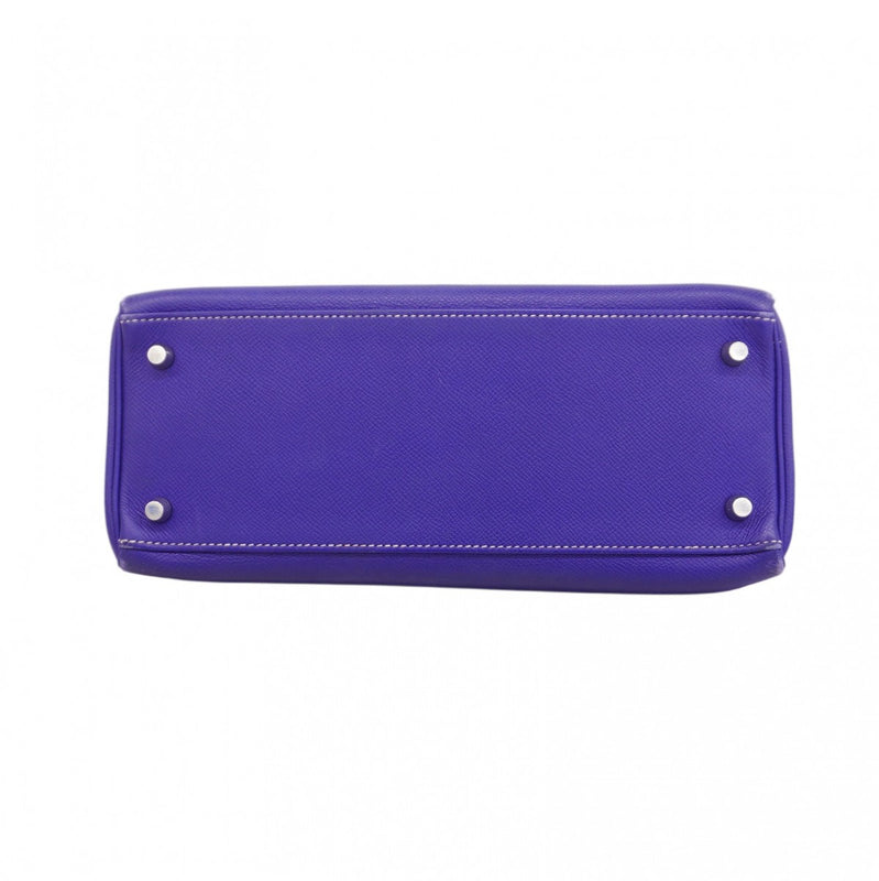 ★在庫処分★最終価格★SALE【6bb2676】エルメス ハンドバッグ ケリー28 キャンディ ヴォーエプソン ブルーエレクトリック/ブルーイズミール シルバー金具 □O刻印 2wayバッグ【中古】レディース