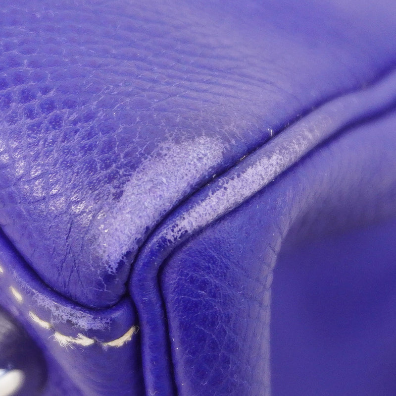 ★在庫処分★最終価格★SALE【6bb2676】エルメス ハンドバッグ ケリー28 キャンディ ヴォーエプソン ブルーエレクトリック/ブルーイズミール シルバー金具 □O刻印 2wayバッグ【中古】レディース