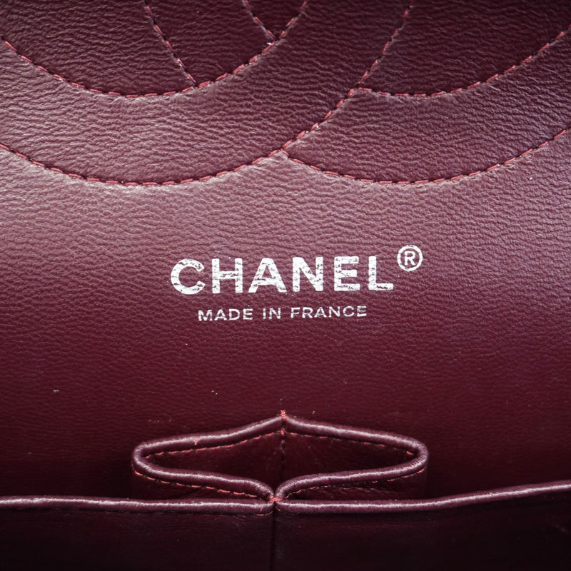 ★在庫処分★最終価格★SALE【6bb2677】シャネル ショルダーバッグ デカマトラッセ Wフラップ Wチェーン ラムスキン ブラック シルバー金具【中古】レディース