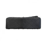 ★在庫処分★最終価格★SALE【6bb2677】シャネル ショルダーバッグ デカマトラッセ Wフラップ Wチェーン ラムスキン ブラック シルバー金具【中古】レディース