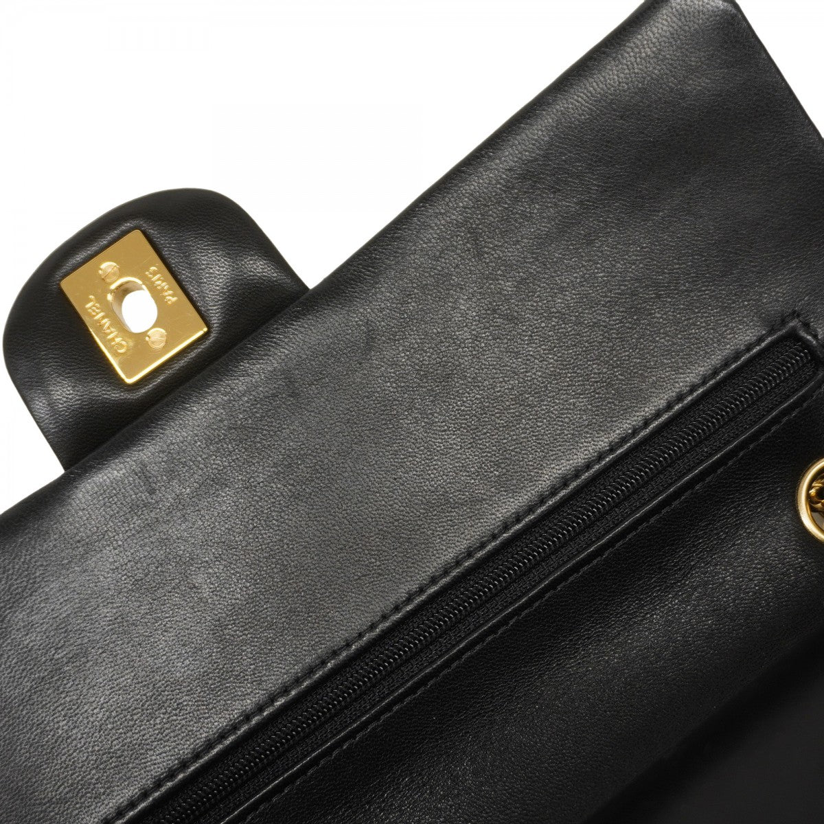 ★在庫処分★最終価格★SALE【6bb2699】シャネル ショルダーバッグ マトラッセ Wフラップ Wチェーン ラムスキン ブラック ゴールド金具【中古】レディース