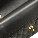 ★在庫処分★最終価格★SALE【6bb2699】シャネル ショルダーバッグ マトラッセ Wフラップ Wチェーン ラムスキン ブラック ゴールド金具【中古】レディース