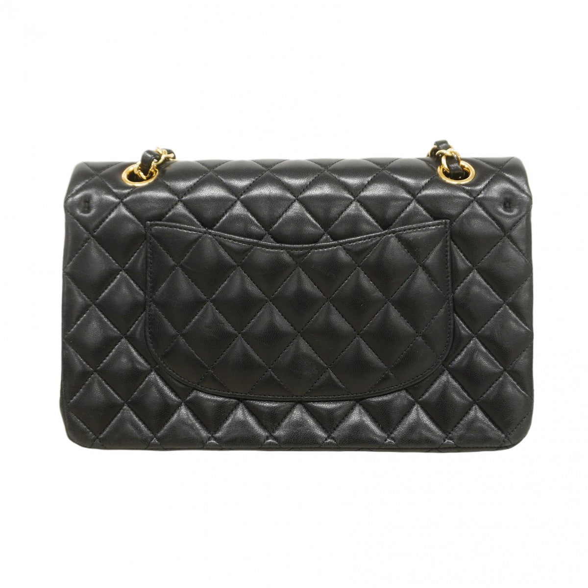 ★在庫処分★最終価格★SALE【6bb2699】シャネル ショルダーバッグ マトラッセ Wフラップ Wチェーン ラムスキン ブラック ゴールド金具【中古】レディース