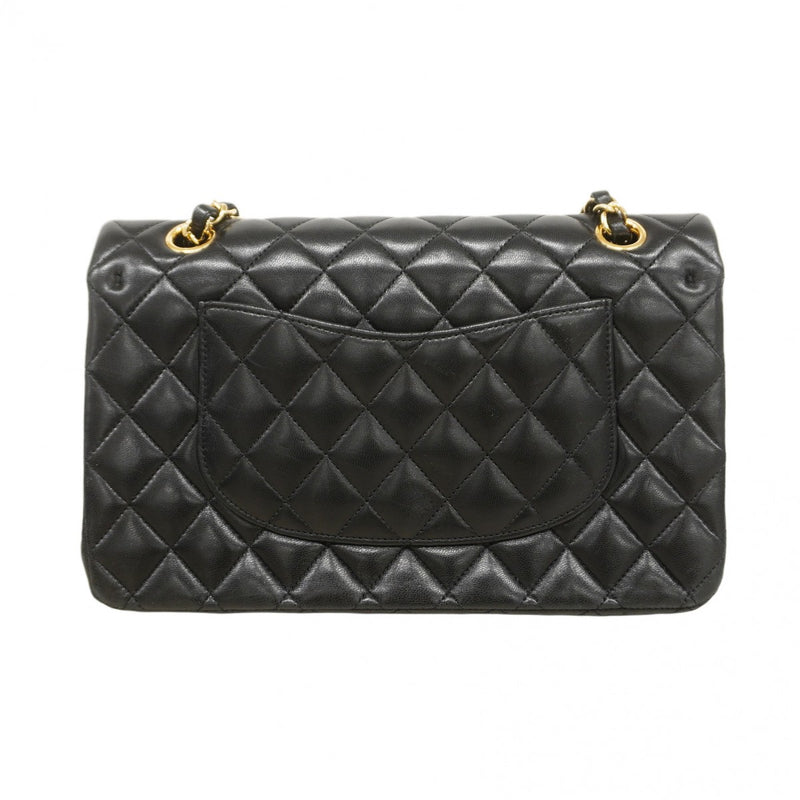 ★在庫処分★最終価格★SALE【6bb2699】シャネル ショルダーバッグ マトラッセ Wフラップ Wチェーン ラムスキン ブラック ゴールド金具【中古】レディース