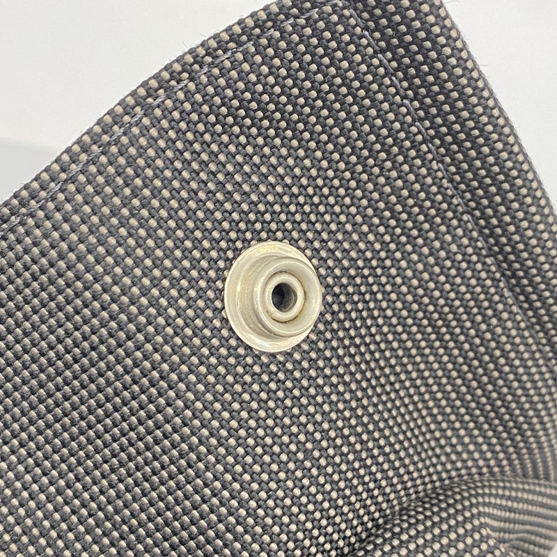 【6bb2701】エルメス トートバッグ エールラインMM キャンバス グレー シルバー金具【中古】メンズ レディース ユニセックス