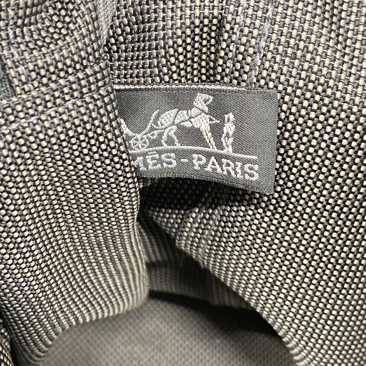 【6bb2701】エルメス トートバッグ エールラインMM キャンバス グレー シルバー金具【中古】メンズ レディース ユニセックス