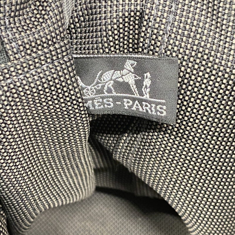 【6bb2701】エルメス トートバッグ エールラインMM キャンバス グレー シルバー金具【中古】メンズ レディース ユニセックス