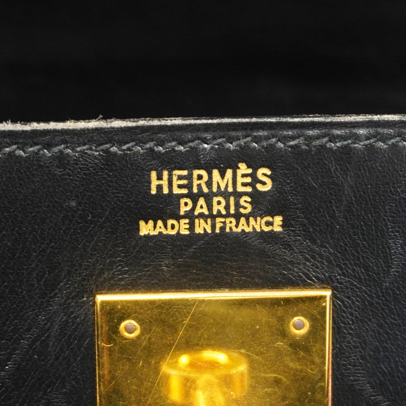 ★最終価格★SALE【6bb2890】エルメス ハンドバッグ ケリー32 ボックスカーフ ブラック ゴールド金具 〇Y刻印【中古】レディース