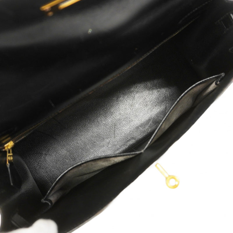 ★最終価格★SALE【6bb2890】エルメス ハンドバッグ ケリー32 ボックスカーフ ブラック ゴールド金具 〇Y刻印【中古】レディース