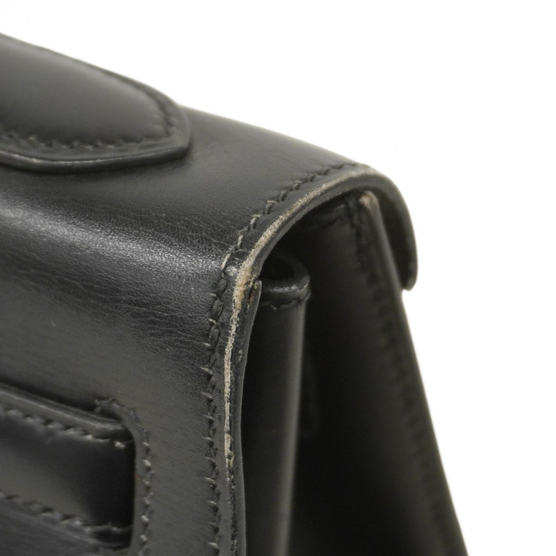 ★最終価格★SALE【6bb2890】エルメス ハンドバッグ ケリー32 ボックスカーフ ブラック ゴールド金具 〇Y刻印【中古】レディース