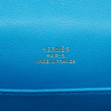 【6bb2891】エルメス ハンドバッグ ポシェットケリー スイフト ブルーザンジバル ゴールド金具 X刻印【中古】レディース