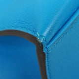 【6bb2891】エルメス ハンドバッグ ポシェットケリー スイフト ブルーザンジバル ゴールド金具 X刻印【中古】レディース