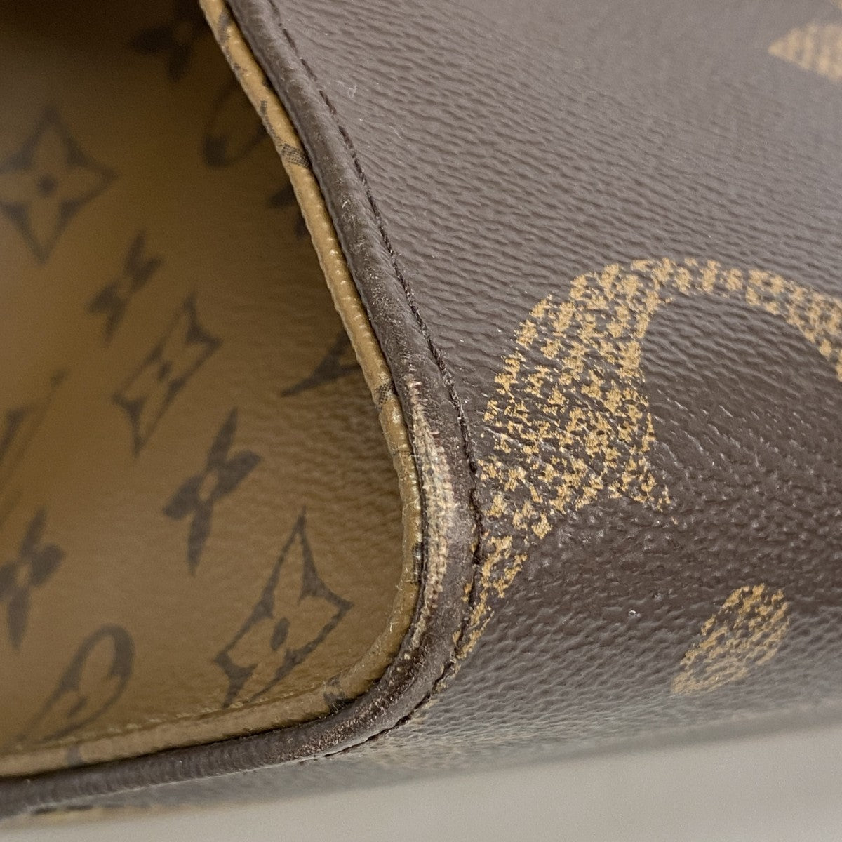 ★最終価格【6bb2926】ルイヴィトン トートバッグ モノグラム・ジャイアント/ リバース オンザゴーMM M45321 ブラウン 2wayバッグ【中古】レディース