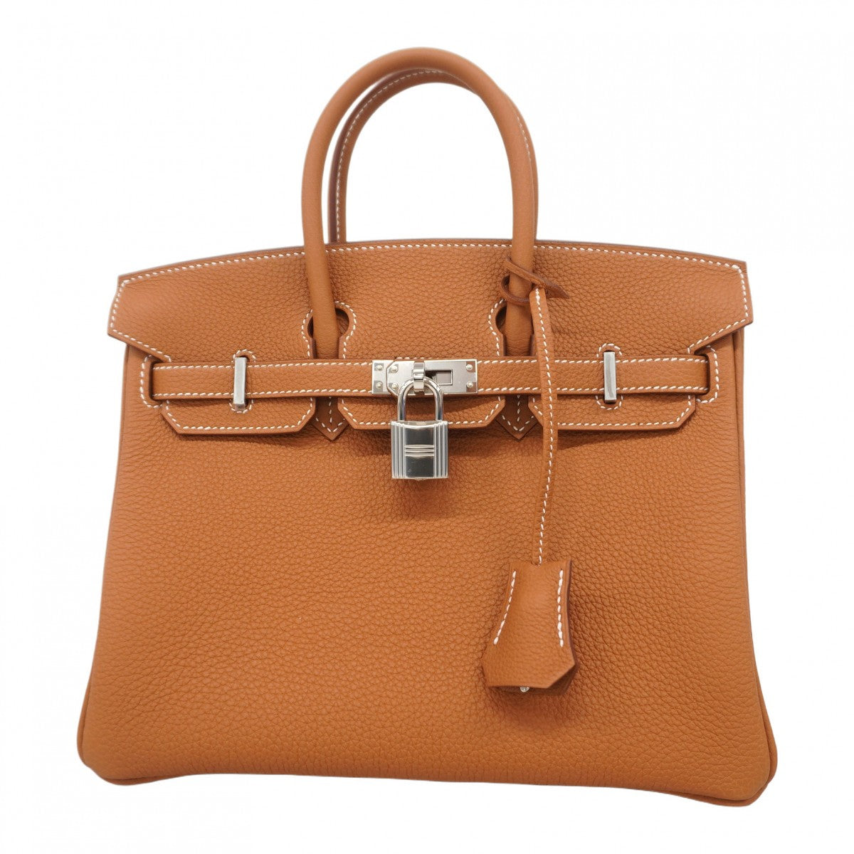 ★SALE【6bb2942-g】エルメス ハンドバッグ バーキン25 トゴ ゴールド シルバー金具 W刻印【中古】レディース