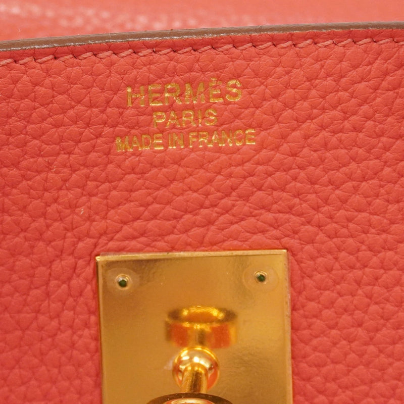 ★最終価格★SALE【6bb3007-h】エルメス ハンドバッグ バーキン35 トリヨンクレマンス ルージュピヴォワンヌ ゴールド金具 □P刻印【中古】レディース