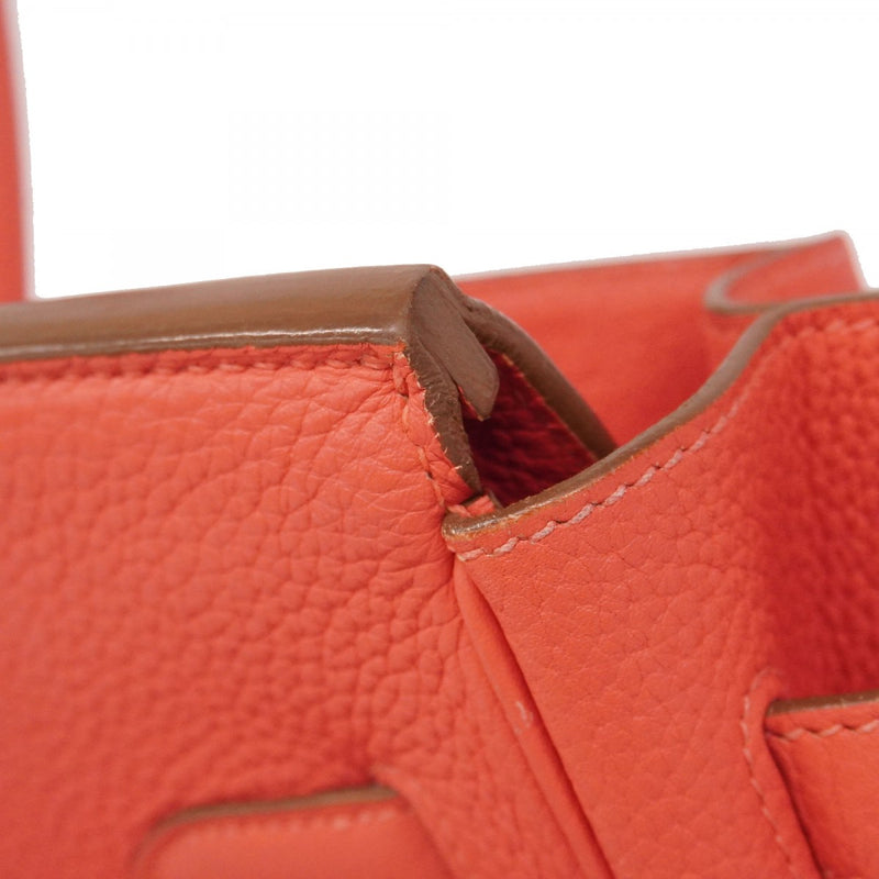 ★最終価格★SALE【6bb3007-h】エルメス ハンドバッグ バーキン35 トリヨンクレマンス ルージュピヴォワンヌ ゴールド金具 □P刻印【中古】レディース