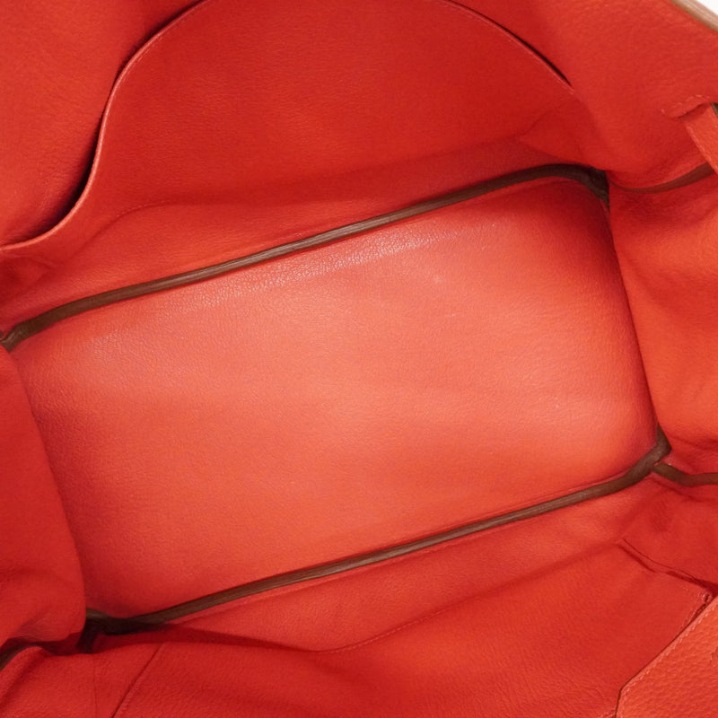 ★最終価格★SALE【6bb3007-h】エルメス ハンドバッグ バーキン35 トリヨンクレマンス ルージュピヴォワンヌ ゴールド金具 □P刻印【中古】レディース