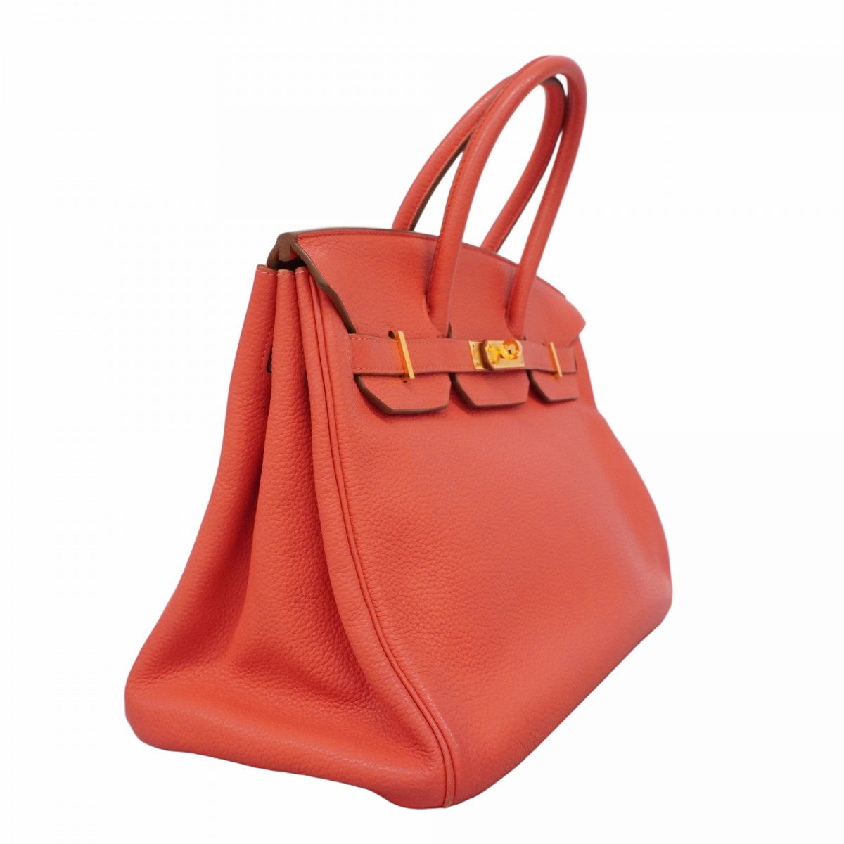 ★最終価格★SALE【6bb3007-h】エルメス ハンドバッグ バーキン35 トリヨンクレマンス ルージュピヴォワンヌ ゴールド金具 □P刻印【中古】レディース