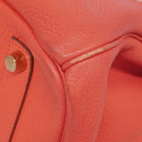 ★最終価格★SALE【6bb3007-h】エルメス ハンドバッグ バーキン35 トリヨンクレマンス ルージュピヴォワンヌ ゴールド金具 □P刻印【中古】レディース