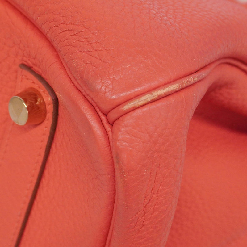 ★最終価格★SALE【6bb3007-h】エルメス ハンドバッグ バーキン35 トリヨンクレマンス ルージュピヴォワンヌ ゴールド金具 □P刻印【中古】レディース