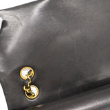 ★最終価格★SALE【6bc3277】シャネル ショルダーバッグ マトラッセ Wフラップ Wチェーン ラムスキン ブラック ゴールド金具【中古】レディース