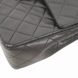 ★最終価格★SALE【6bc3277】シャネル ショルダーバッグ マトラッセ Wフラップ Wチェーン ラムスキン ブラック ゴールド金具【中古】レディース