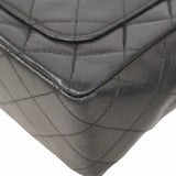 ★最終価格★SALE【6bc3277】シャネル ショルダーバッグ マトラッセ Wフラップ Wチェーン ラムスキン ブラック ゴールド金具【中古】レディース