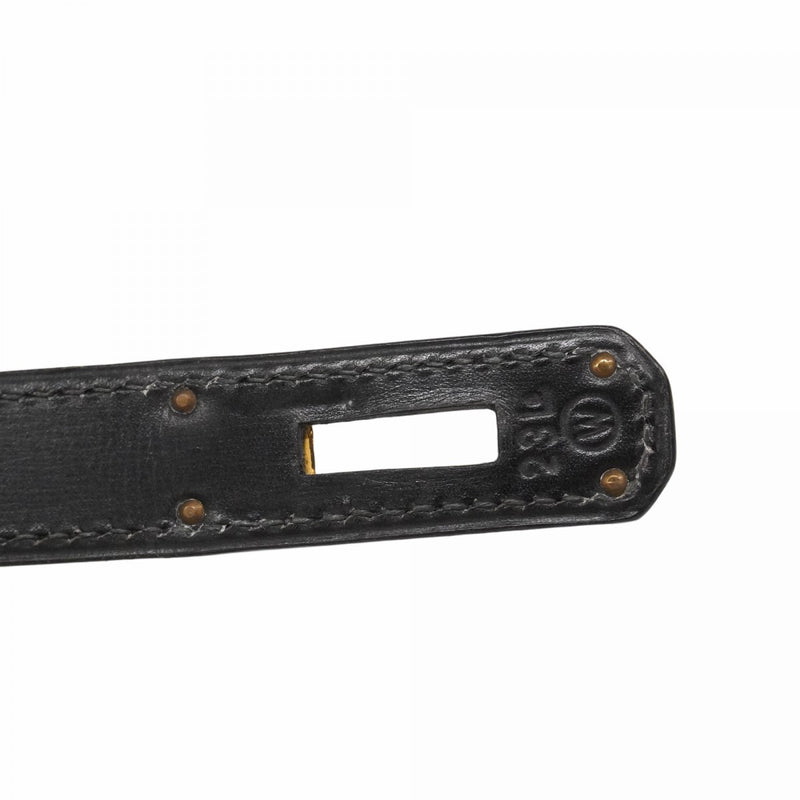 ★最終価格★SALE【6bc3281】エルメス ハンドバッグ ケリー32 ボックスカーフ ブラック ゴールド金具 〇W刻印【中古】レディース