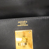 ★最終価格★SALE【6bc3281】エルメス ハンドバッグ ケリー32 ボックスカーフ ブラック ゴールド金具 〇W刻印【中古】レディース