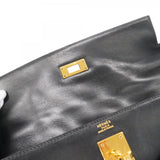 ★最終価格★SALE【6bc3281】エルメス ハンドバッグ ケリー32 ボックスカーフ ブラック ゴールド金具 〇W刻印【中古】レディース