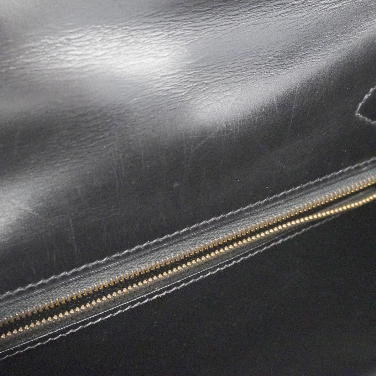 ★最終価格★SALE【6bc3281】エルメス ハンドバッグ ケリー32 ボックスカーフ ブラック ゴールド金具 〇W刻印【中古】レディース