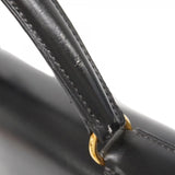 ★最終価格★SALE【6bc3281】エルメス ハンドバッグ ケリー32 ボックスカーフ ブラック ゴールド金具 〇W刻印【中古】レディース