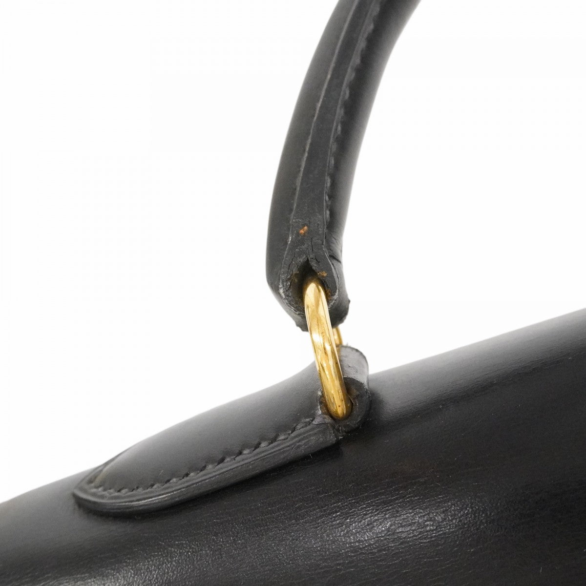 ★最終価格★SALE【6bc3281】エルメス ハンドバッグ ケリー32 ボックスカーフ ブラック ゴールド金具 〇W刻印【中古】レディース